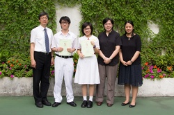 Inter-house English Debating Competition : Best Debaters : (left) Samuel Liu 5B (Preliminary and Final); (right) Carol Chan 5C (Preliminary)
