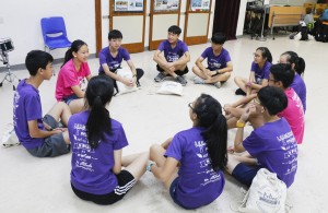 Student leaders are leading the debriefing session