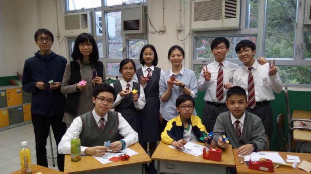 Teachers and students sharing the joy of origami together