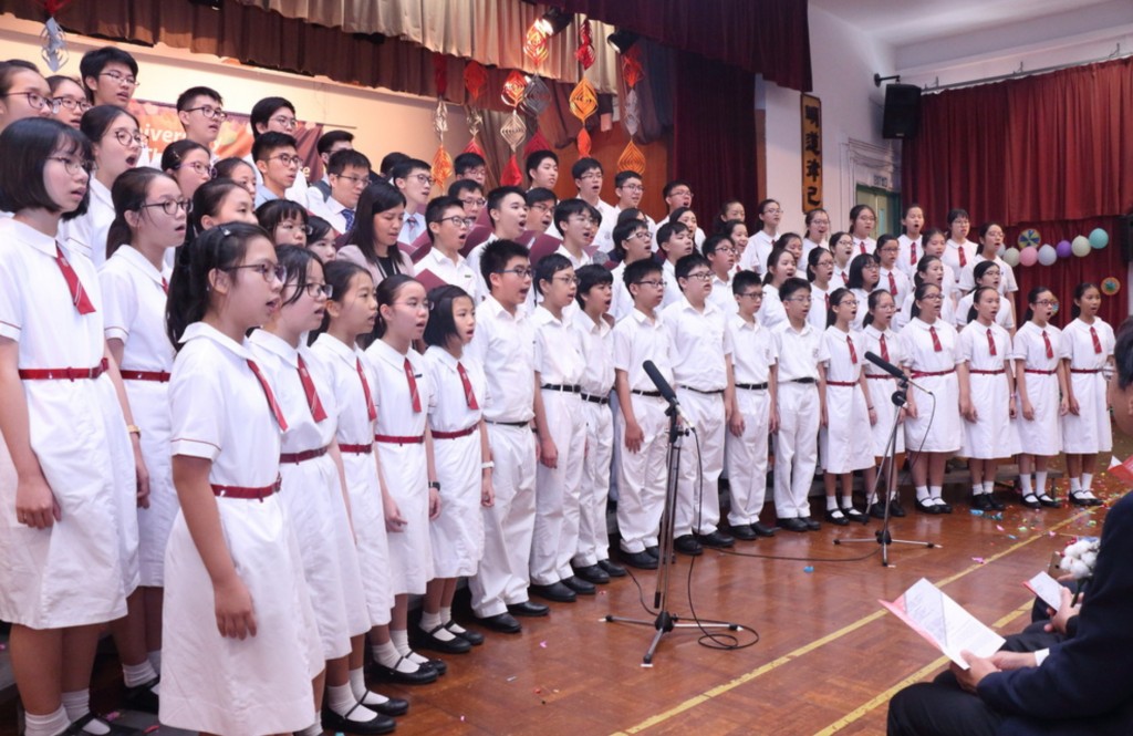 Hymn singing at the 55th Anniversary Thanksgiving Service